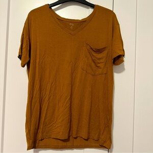 Kyte Baby Nutmeg Brown V- Neck T-shirt With Pocket Size XS Women’s
